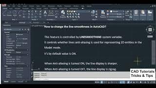 LINESMOOTHING AutoCAD, Smooth Line Autocad, Zig zag line Autocad, Line display,Line settings Autocad