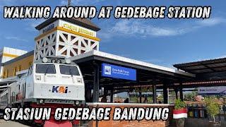 Walking around at gedebage station railway || Real life stasiun gedebage Bandung