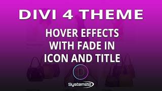 Divi Theme Hover Effects Image With Fade In Icon And Title 