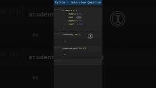 Python Dictionary get('key') vs dict['key'] | Interview Question