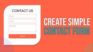 How to create Simple Contact Form using HTML and CSS