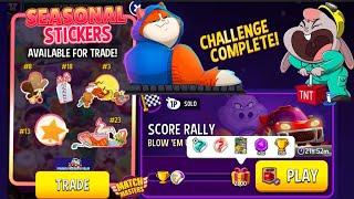 Score Rally Blow'EM Up Rainbow 2,800 points Match Masters Solo Challenge, Stickers SEASON TRADE