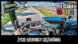 POV Driving Scania V8 530S - Słoneczne Polignano a Mare we Włoszech