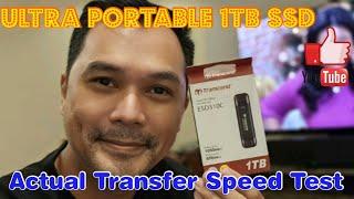 Transcend ESD310C Dual USB Ultra 1TB Portable SSD : Unboxing and Actual Transfer Test