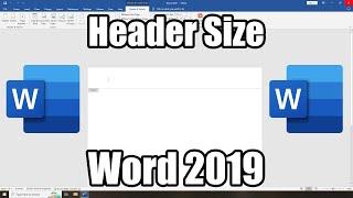 How to change Header / Footer size in Word 2019