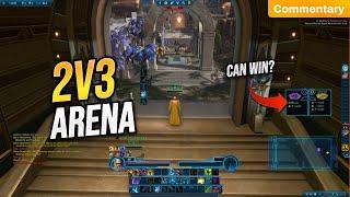 Commentary: Can We Win This 2v3 Arena? | Vigilance Guardian | Patch 7.5 | SWTOR PVP Gameplay 2024