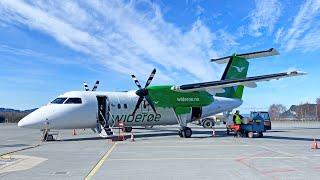 TRIP REPORT | Widerøe Dash 8-Q200 | OSL-TRD | WF74