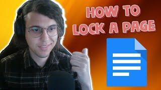 How To Lock A Page In Google Docs