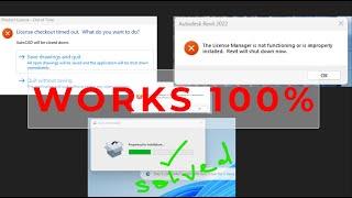Autodesk license manager not functioning & AutoCAD license checkout timed out  fix,  Revit,  Autocad