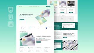 Responsive Credit Card Website Design Using HTML/CSS/JS