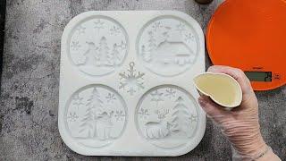 #2071 Stunning NEW Christmas Mold For Resin Coasters & Decorations