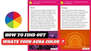 What’s your aura colour | how to find out your aura colour | Aura color quiz link