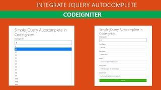 Integrate jQuery UI Autocomplete with CodeIgniter Using jQuery, Ajax & MySQL
