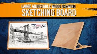 U.S. Art Supply | Large Adjustable Wood Drawing Sketching Board