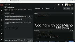 Codewars 7 kyu Is This a Triangle? JavaScript