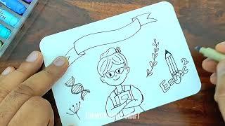 Teachers Day card making easy | Happy teacher's day greeting | DIY Simple card idea