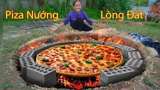 Bà Tân Vlog - Lần Đầu Làm Cái Pizza Khổng Lồ Nướng Dưới Lòng Đất Đãi Cả Làng