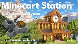 MINECART STATION | Minecraft Tutorial | Java & Bedrock [1.21+]