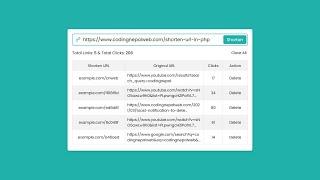 URL Shortener Website using PHP with MySQL & JavaScript