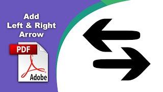 How to add left and right arrow symbols in a pdf file (Comment) using Adobe Acrobat Pro DC