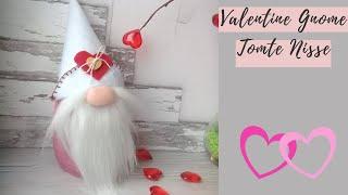 DIY Valentine Gnome / Scandinavian Tomte Nisse Gnome / Sock gnome for Valentine's Day