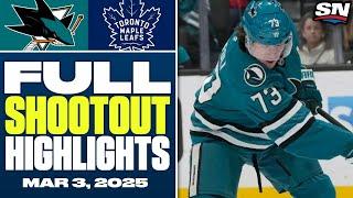 San Jose Sharks at Toronto Maple Leafs | FULL Shootout Highlights - March 3, 2025