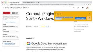 Compute Engine: Qwik Start - Windows