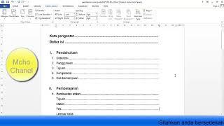 Cara Membuat Penomoran BAB dan Sub Bab Otomatis di MS Word