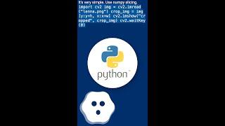 How to crop an image in OpenCV using Python #shorts