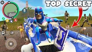 Enter in Police Blue Tank in Rope Hero Vice Town Top Secret Military Tank Trick Game Definition Army