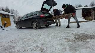 Unbelievable! I Found 4 Meter Wood on the Road - Loaded into My Ford!