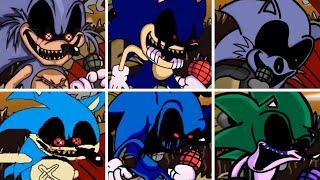 Friday Night Funkin' - Execution but everytime it's Sonic.EXE turn a Different Skin Mod is used