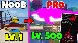 Going from Level 1 to Level 500 in FISCH | Unlocked Trident, Rod of the Depths & No-Life Rod | Ep. 1