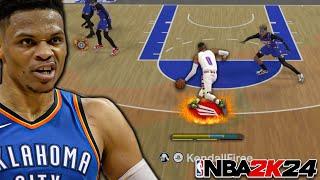 This RUSSELL WESTBROOK BUILD with 90 SWB + 90 MIDDY is Making Rec Players RAGE QUIT on NBA 2K24...