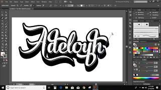 How to make calligraphy text logo in illustrator cc | How to convert text into calligraphy