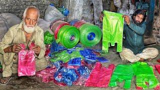 How Recycling Millions Waste Plastic Polythene Convert into Shopping Bag | All Asian Production