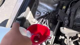 How to refill windshield washer fluid on 2013 Toyota Camry