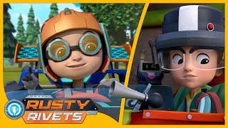 Rusty and Frankie Race | Rusty Rivets | Cartoons for Kids