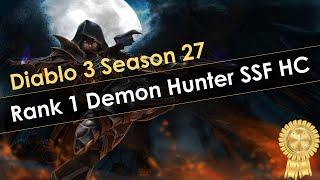 Rank 1 Demon Hunter Diablo 3 Season 27 SSF Hardcore