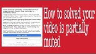 ⭕ How to solved your video is partially muted