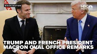 President Trump and French President Macron's full remarks in the Oval Office