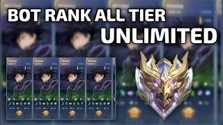 BOT RANK ALL TIER MOBILE LEGENDS TERBARU !! MUSUH BOT MAIN DI RANK ALL TIER AUTO WIN