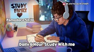 DAY 27 *Daily 6 Hours Study With Me Challenge| #studywithme  | Pomodoro 50/10 | #ssccgl | #study |