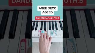 EASY Version: Dandelions - Ruth B. #easypianotutorial #pianobeginner #howtoplaypiano #summypiano