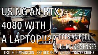 RTX 4080 as eGPU??? Does an eGPU still make sense? Test and comparison USB-C vs EXP GDC BEAST