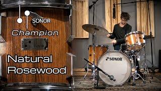 70s SONOR Champion Vintage Drum Kit - Natural Rosewood