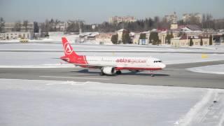 Take off Airbus A321 AtlasJet from airport Lviv (UKLL-LWO)