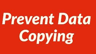 Prevent Data Copying