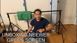 Unboxing Neewer 8.5 x 10 Feet / 2.6 x 3 Meters Portable Green Screen With Stand