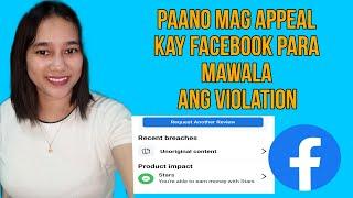 Paano mag mag appeal ng violation kay facebook para mawala ung unoriginal content
